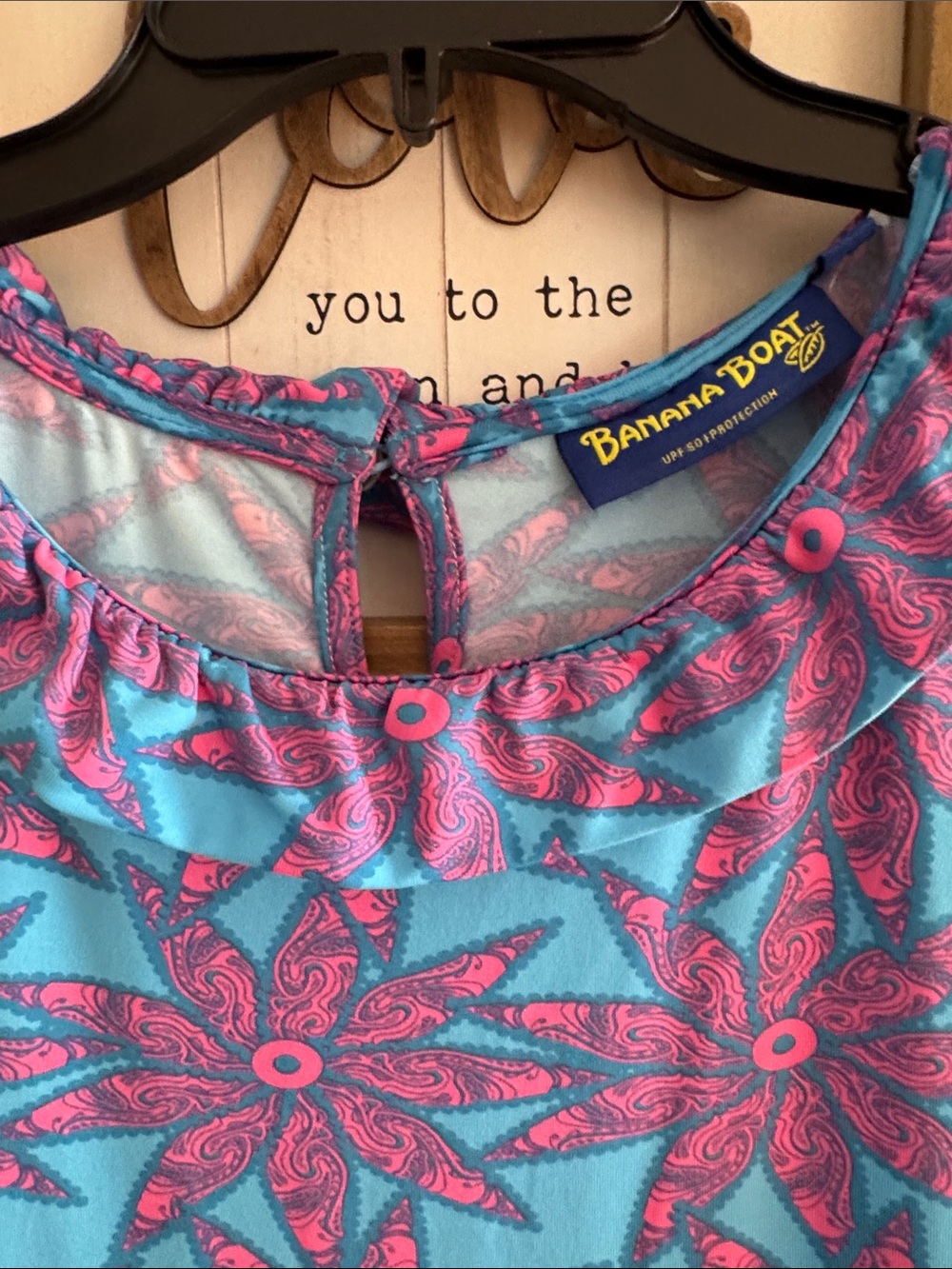 Banana Republic sleeveless blue and pink patterned dress